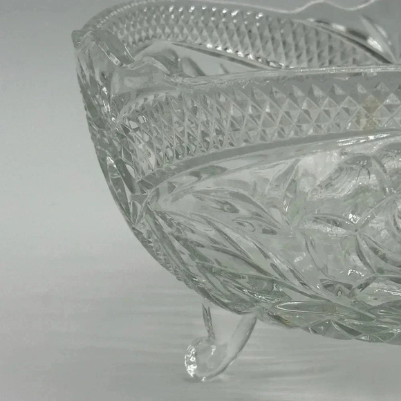 Vintage Miller Import The Irena Collection Bowl with Rose Motif in Crystal 8” - Picture 3 of 5